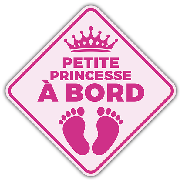 Autocollants: Petite princesse à bord