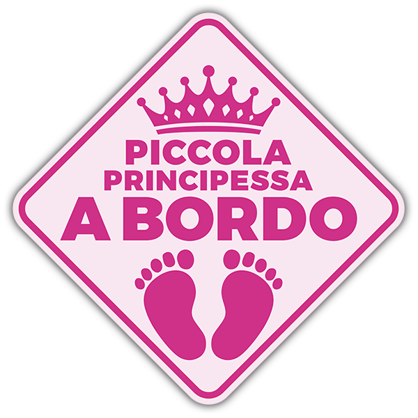 Autocollants: Petite princesse à bord italien