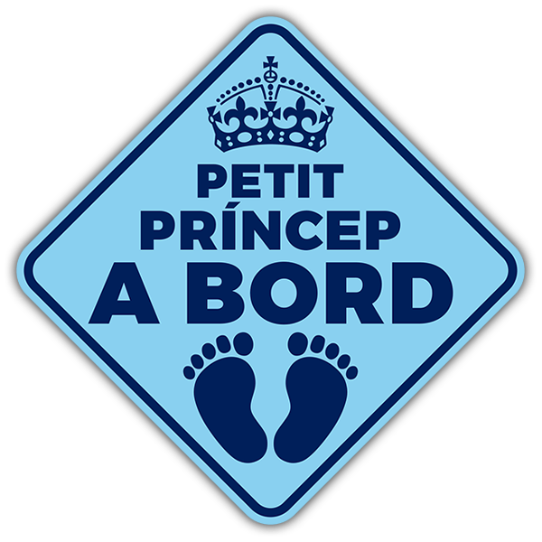 Autocollants: Petit prince à bord - catalan