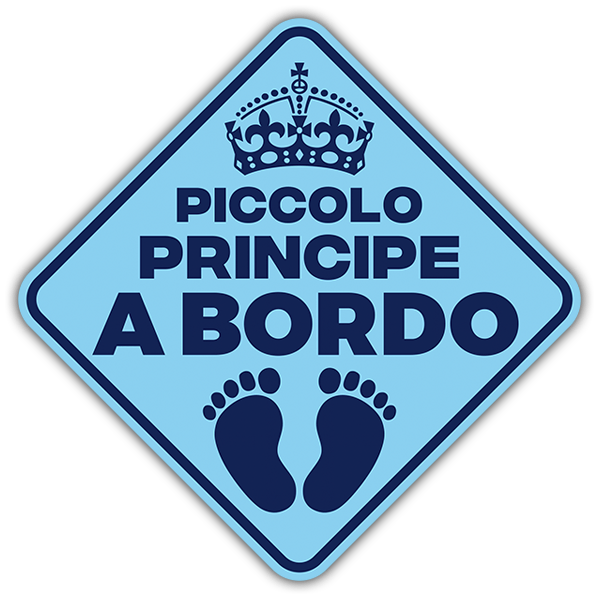 Autocollants: Petit prince à bord - italien