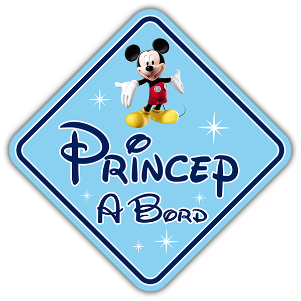 Autocollants: Prince à bord Disney - catalan