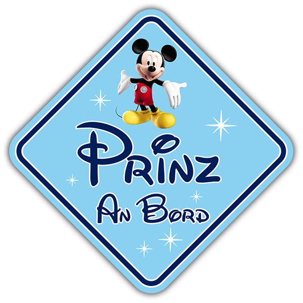 Autocollants: Prince à bord Disney - allemand
