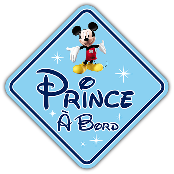 Autocollants: Prince à bord de Disney - français