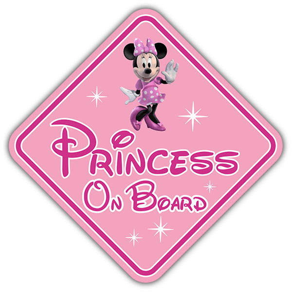 Autocollants: Princesse à bord Disney Anglais