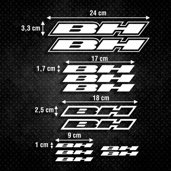 Autocollants: Kit Vélo VTT BH