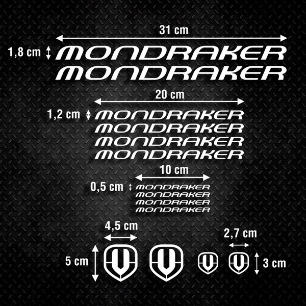 Autocollants: Kit Vélo VTT Mondraker Classic