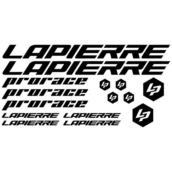 Autocollants: Kit 15X  Vélo VTT Lapierre ProRace