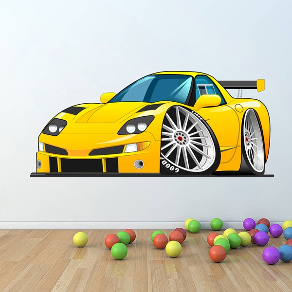 Stickers pour enfants: Cartoon Car