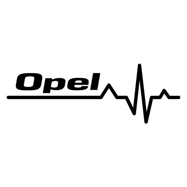 Autocollants: Cardiogramme Opel