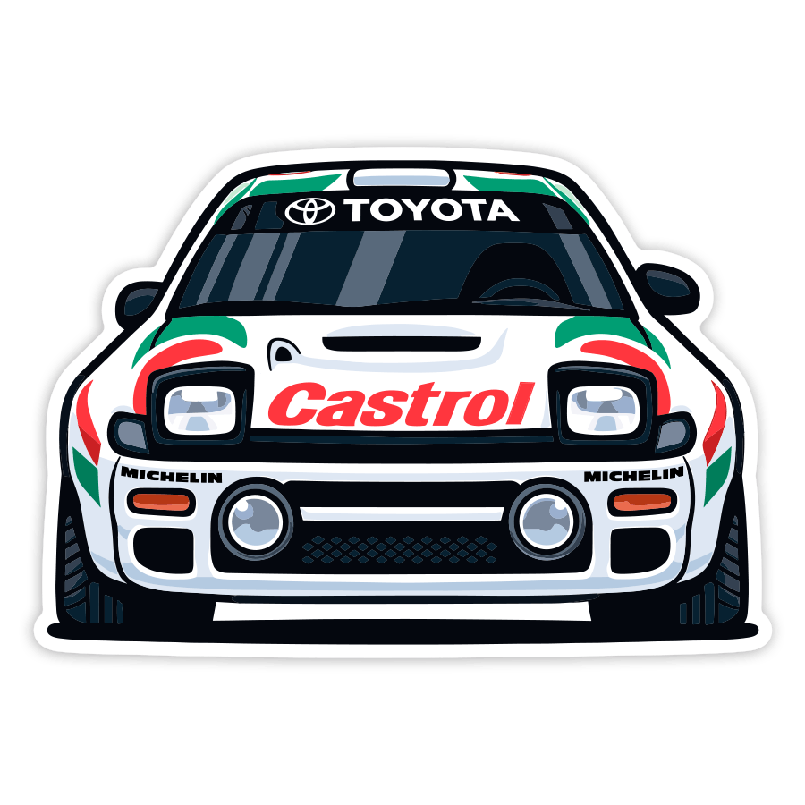 Autocollants: Voiture de Rallye Toyota Celica Castrol