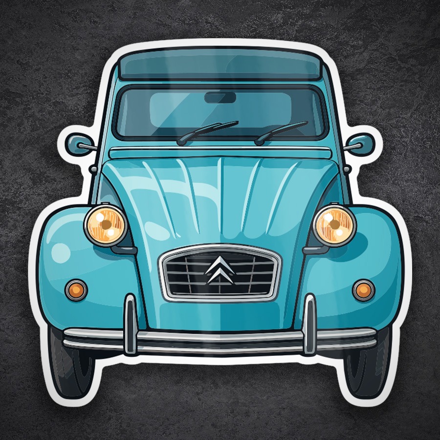 Autocollants: Voiture Citroën 2CV