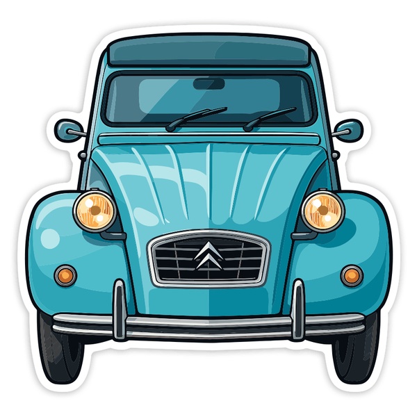 Autocollants: Voiture Citroën 2CV