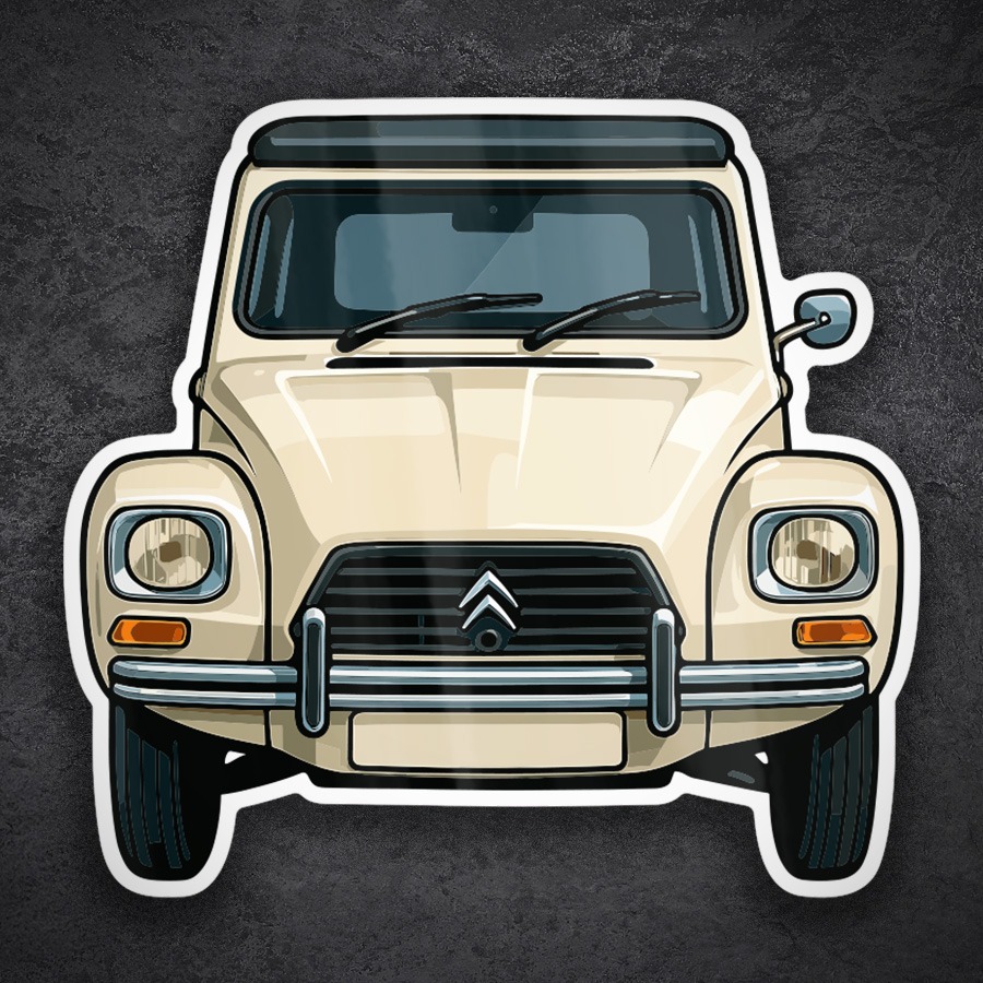 Autocollants: Voiture Citroën Dyane