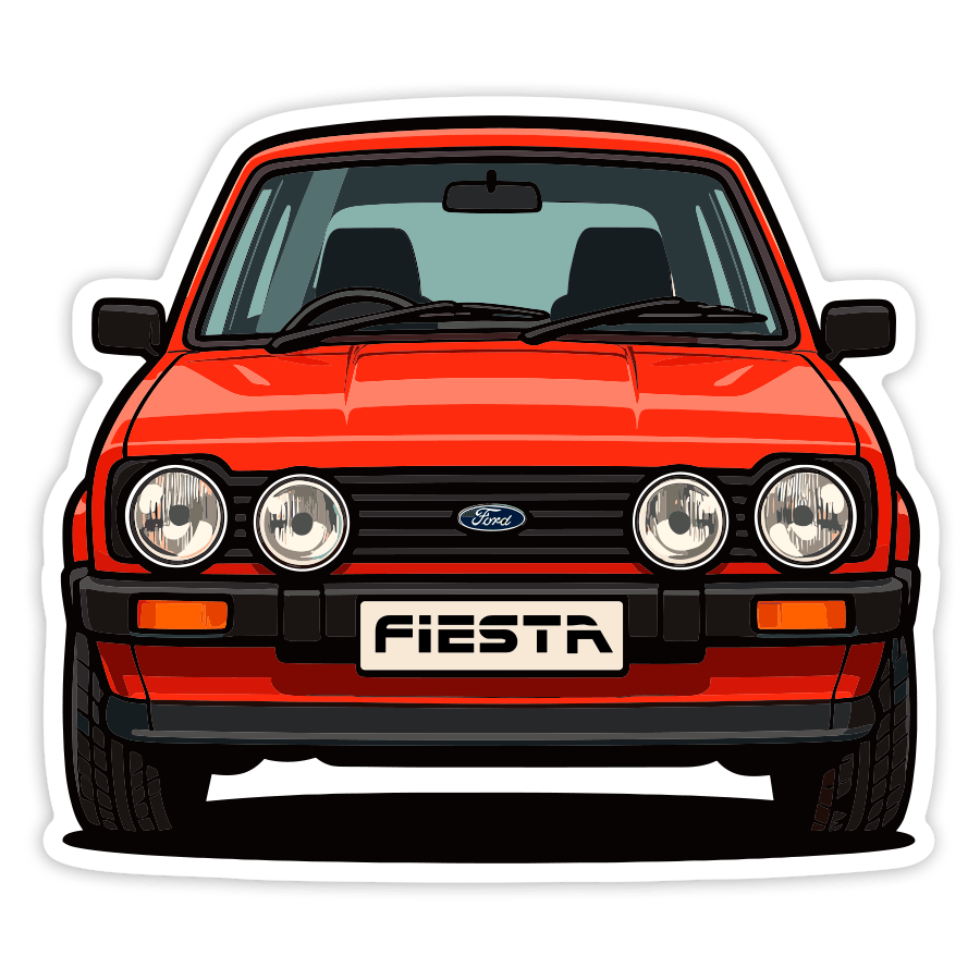 Autocollants: Voiture Classique Ford Fiesta