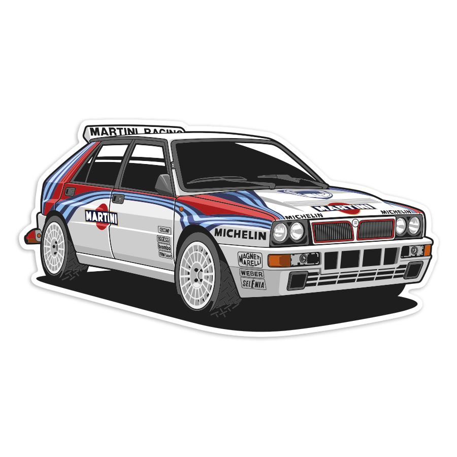 Autocollants: Lancia Delta Integrale Martini