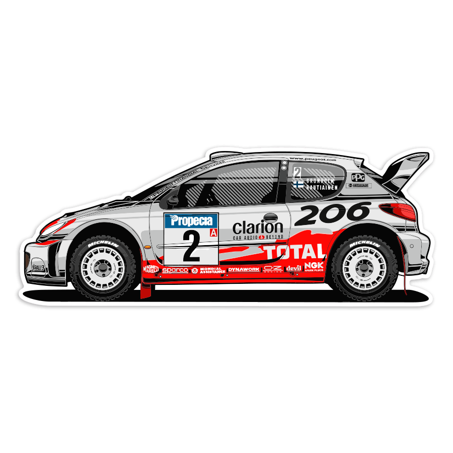 Autocollants: Peugeot 206 WRC
