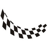 Autocollants: Racing Drapeaux 18