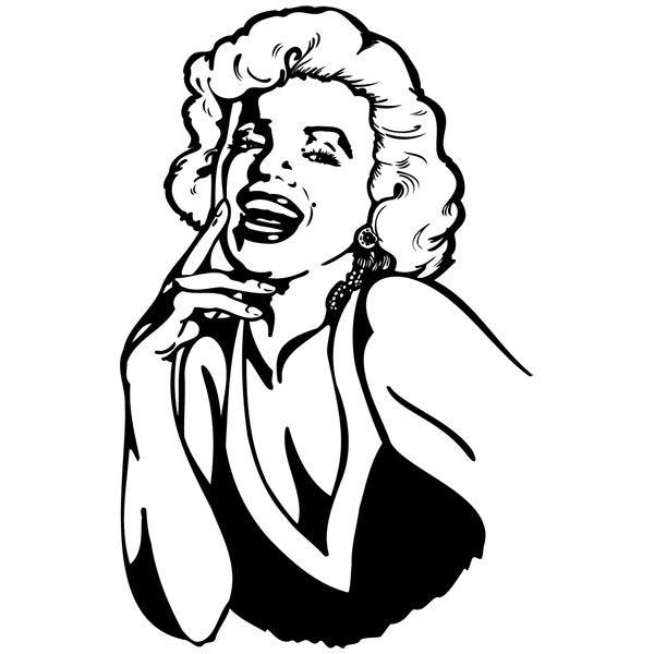 Stickers muraux: Marilyn rire