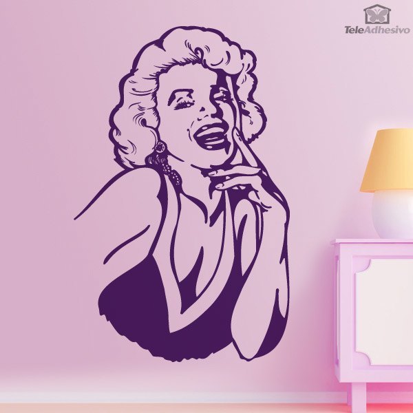 Stickers muraux: Marilyn rire