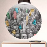 Stickers muraux: Gratte-ciels Colorés 3