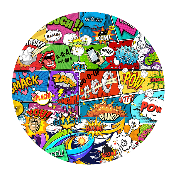 Stickers muraux: Bande Dessinée sur les Onomatopées