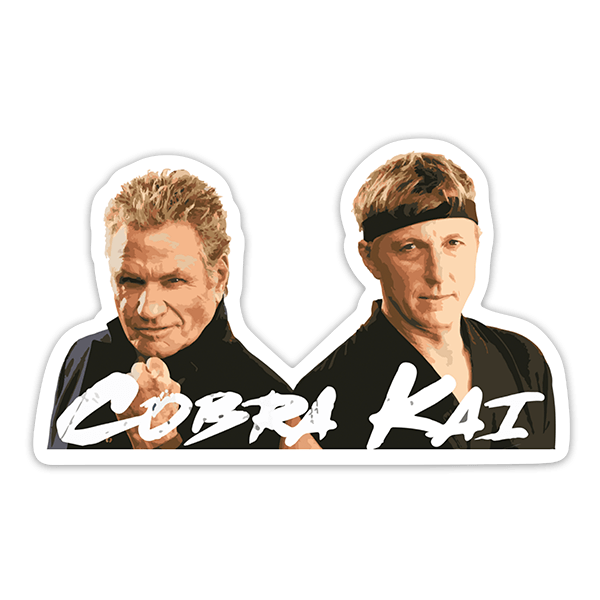 Autocollants: Cobra Kai, John Kresse y Johnny Lawrence 