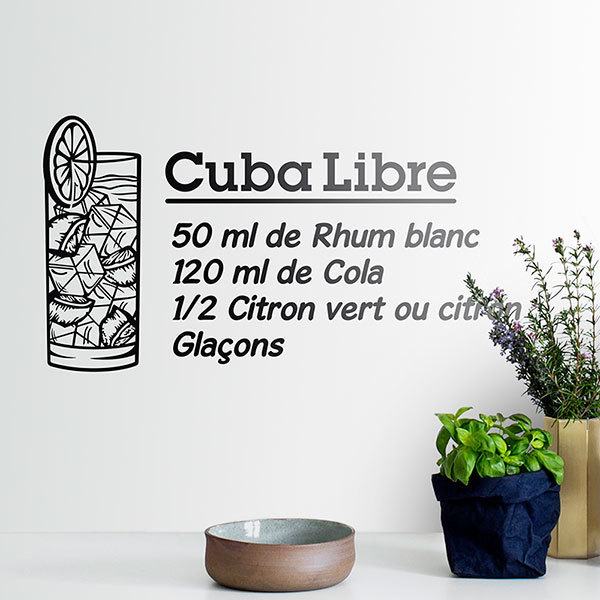 Stickers muraux: Cocktail Cuba Libre - français
