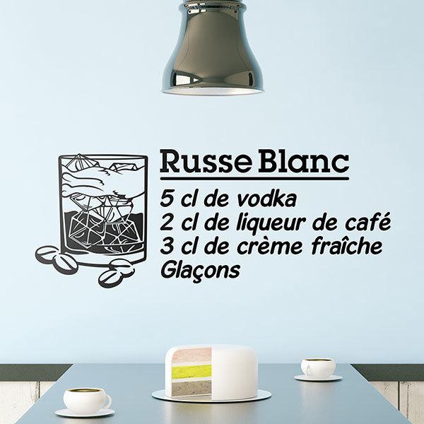 Stickers muraux: Cocktail Russe Blanc - français