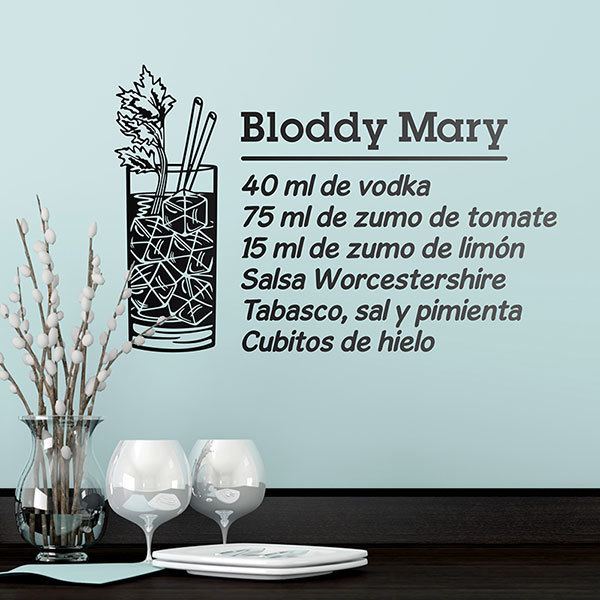 Stickers muraux: Cocktail Bloddy Mary - spagnol