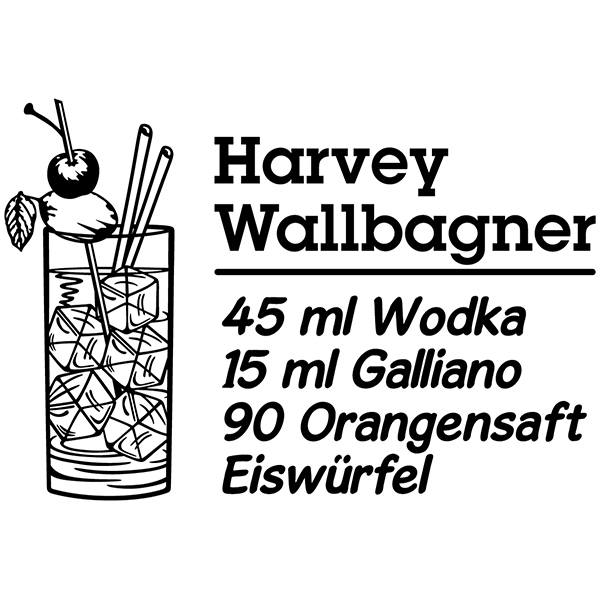 Stickers muraux: Cocktail Harvey Wallbagner - allemand
