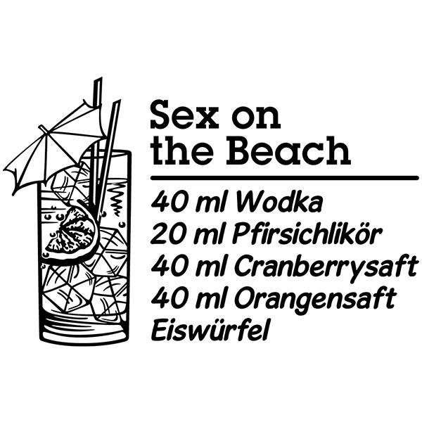 Stickers muraux: Cocktail Sex on the Beach - allemand