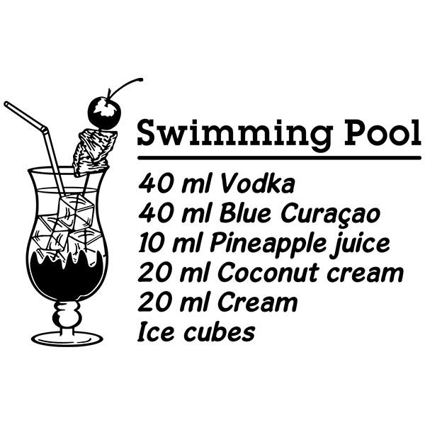 Stickers muraux: Cocktail Swimming Pool - anglais