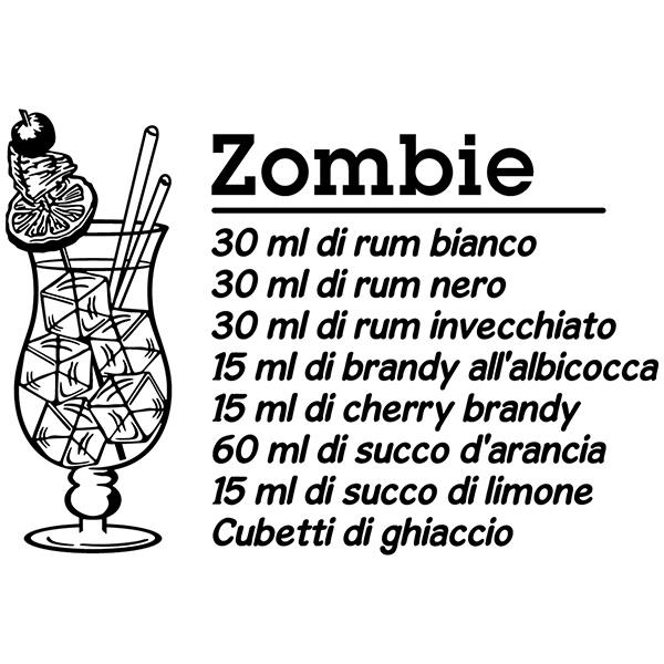 Stickers muraux: Cocktail Zombie - italien