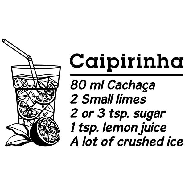 Stickers muraux: Cocktail Caipirinha - anglais