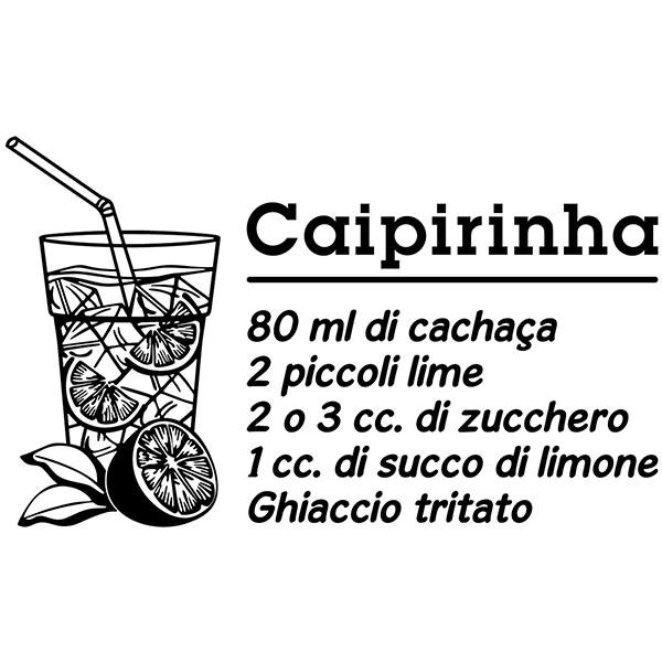 Stickers muraux: Cocktail Caipirinha - italien