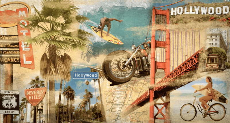 Poster xxl: Collage Californie
