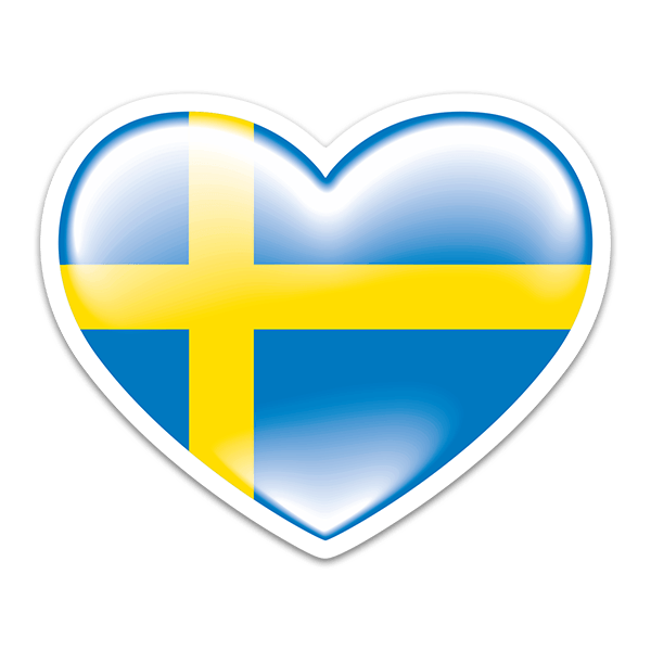 Autocollants: Coeur de la Suède