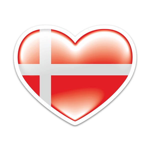Autocollants: Le cœur du Danemark