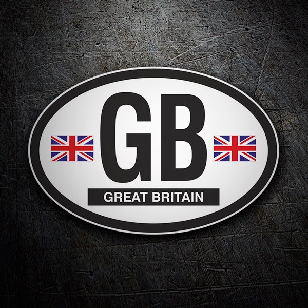Autocollants: Ovale Great Britain (Grande-Bretagne) GB