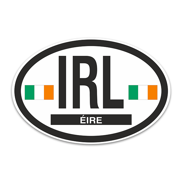 Autocollants: Oval Irlande IRL