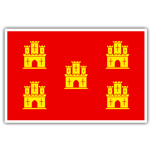 Autocollants: Drapeau Poitou