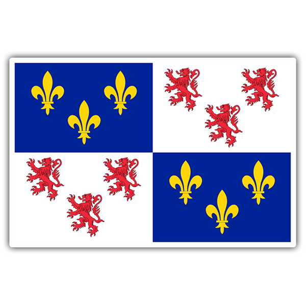 Autocollants: Drapeau Picardie