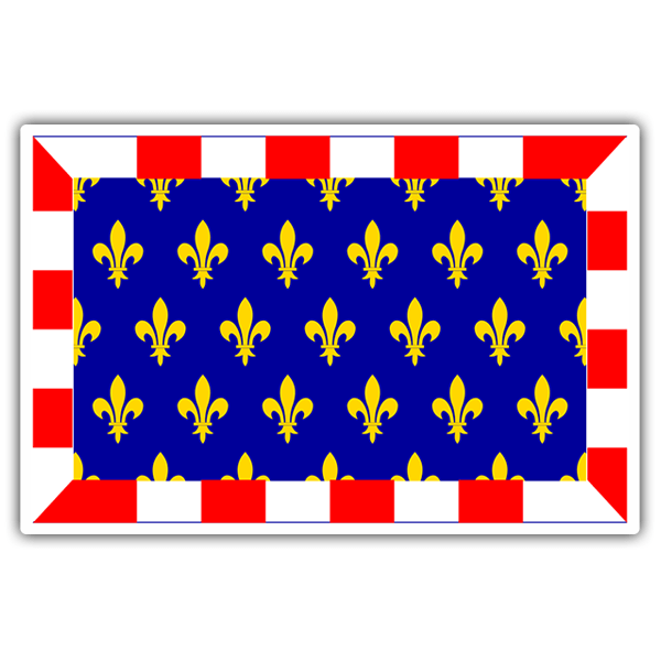 Autocollants: Drapeau Touraine