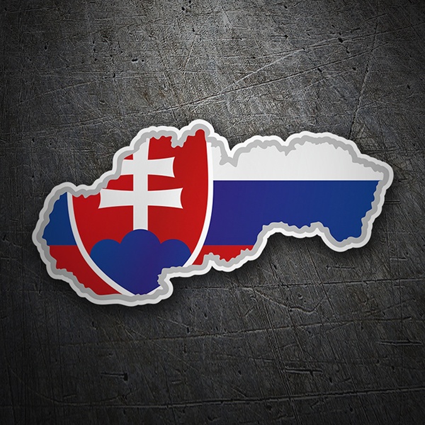 Autocollants: Carte drapeau Slovaquie