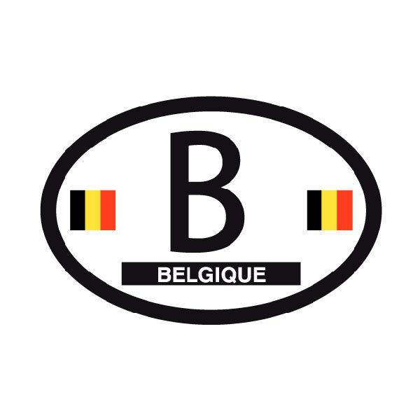 Autocollants: Belgique ovale