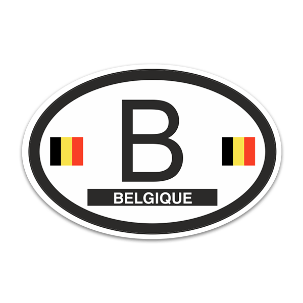 Autocollants: Belgique ovale