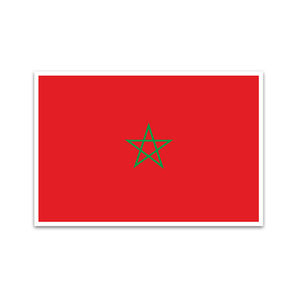Autocollants: Drapeau Maroc