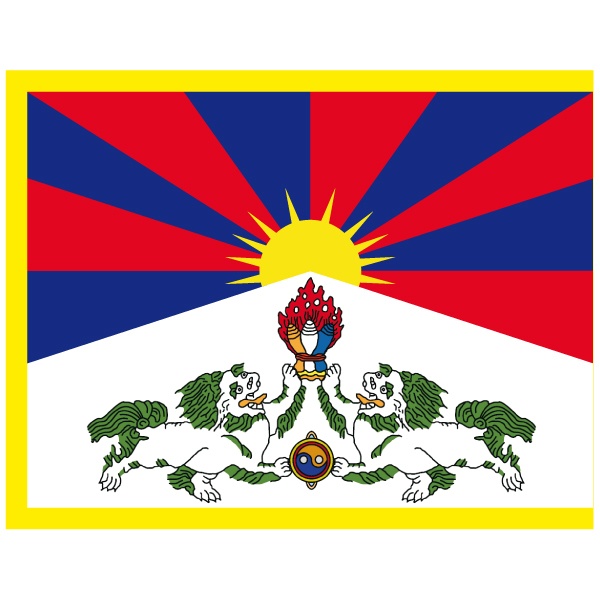Autocollants: Drapeau Tibet