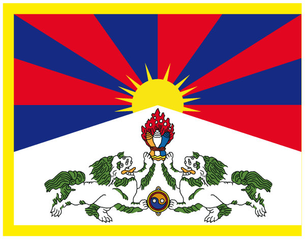 Autocollants: Drapeau Tibet