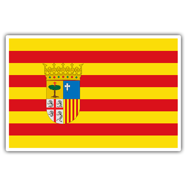 Autocollants: Drapeau Aragon